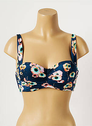 Haut de maillot de bain stretch haut soutien-gorge moulé bleu SEAFOLLY femme