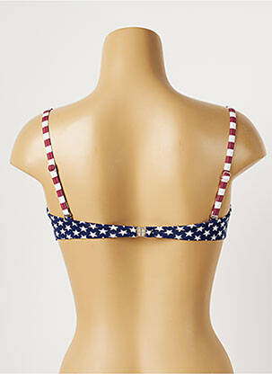 Haut de maillot de bain stretch haut bandeau bleu KIWI femme