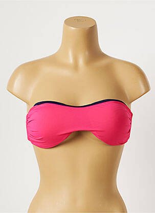 Haut de maillot de bain stretch haut bandeau rose KIWI femme