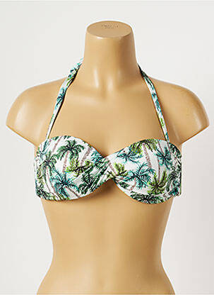 Haut de maillot de bain stretch haut bandeau vert KIWI femme