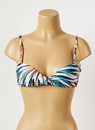 Haut de maillot de bain stretch haut bandeau bleu MOONTIDE femme