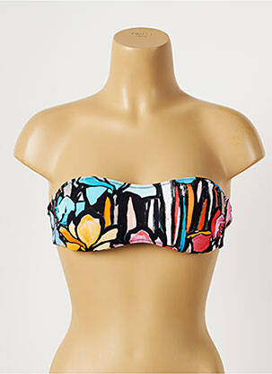 Haut de maillot de bain stretch haut bandeau bleu MOONTIDE femme