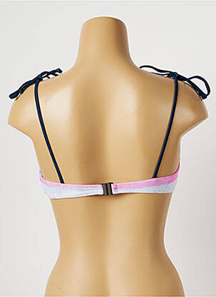 Haut de maillot de bain stretch haut soutien-gorge moulé bleu PIHA femme