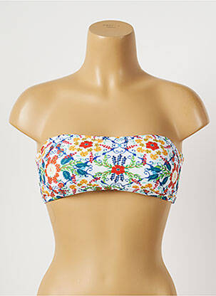 Haut de maillot de bain stretch haut bandeau orange PIHA femme