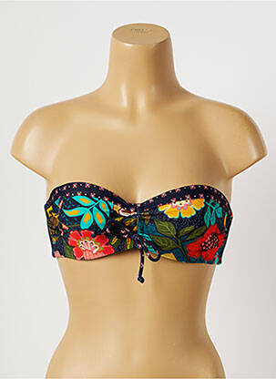 Haut de maillot de bain stretch haut bandeau bleu YSABEL MORA femme