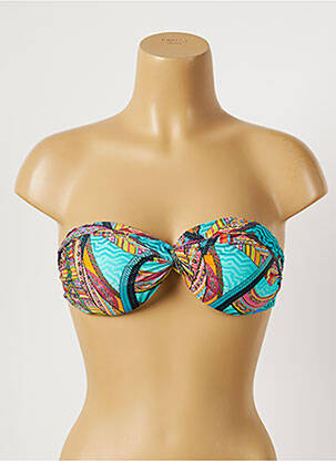 Haut de maillot de bain stretch haut bandeau bleu RIO DE SOL femme