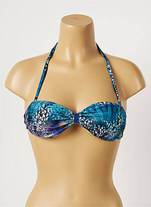 Haut de maillot de bain stretch haut bandeau bleu RIO DE SOL femme