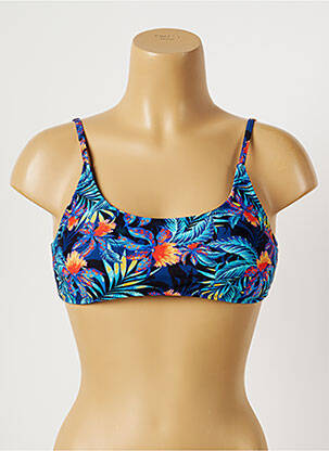 Haut de maillot de bain stretch haut soutien-gorge moulé bleu SUN PROJECT femme
