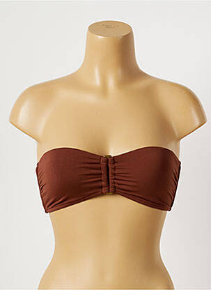 Haut de maillot de bain stretch haut soutien-gorge moulé marron SEAFOLLY femme