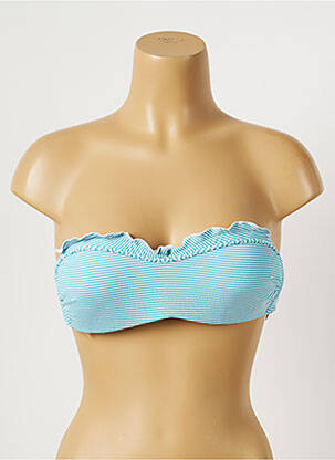 Haut de maillot de bain stretch haut bandeau bleu YSABEL MORA femme