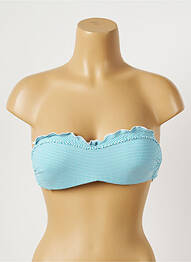 Haut de maillot de bain stretch haut bandeau bleu YSABEL MORA femme