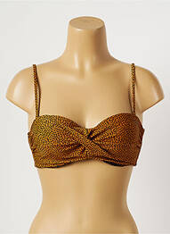 Haut de maillot de bain stretch haut bandeau marron PROTEST femme