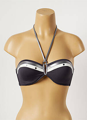 Haut de maillot de bain stretch haut bandeau gris TESSY femme