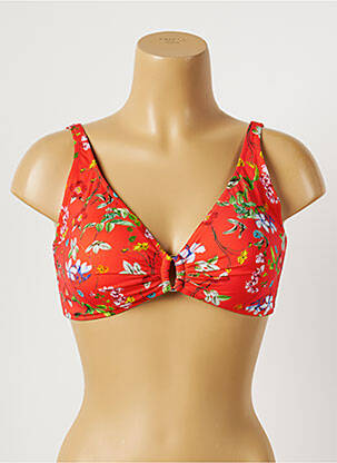 Haut de maillot de bain stretch haut soutien-gorge emboitant orange TESSY femme
