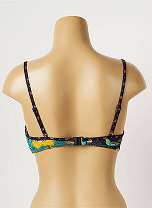 Haut de maillot de bain stretch haut soutien-gorge push-up bleu YSABEL MORA femme