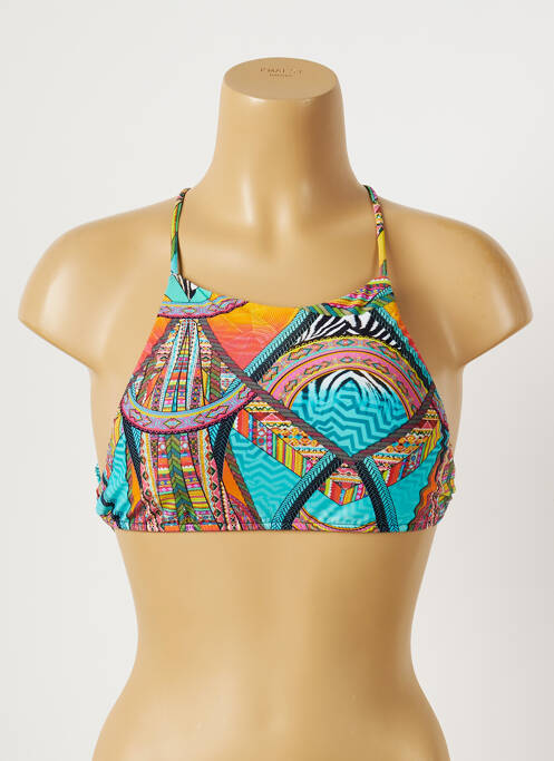 Haut de maillot de bain stretch haut soutien-gorge moulé bleu RIO DE SOL femme