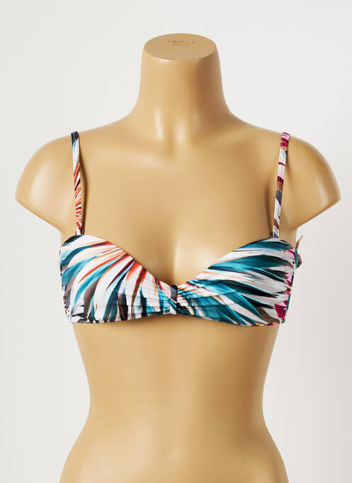 Haut de maillot de bain stretch haut bandeau bleu MOONTIDE femme