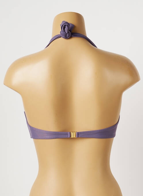 Haut de maillot de bain stretch haut bandeau violet KIWI femme