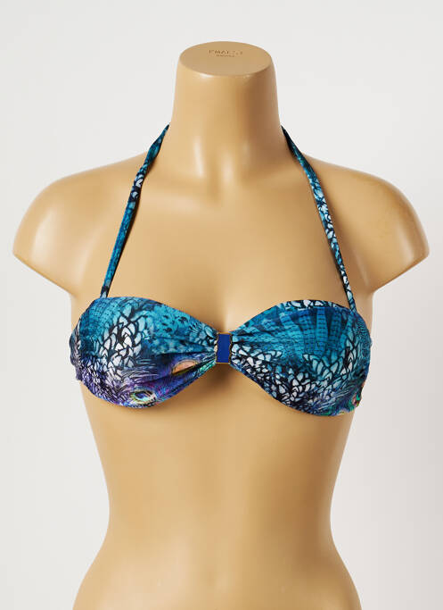 Haut de maillot de bain stretch haut bandeau bleu RIO DE SOL femme