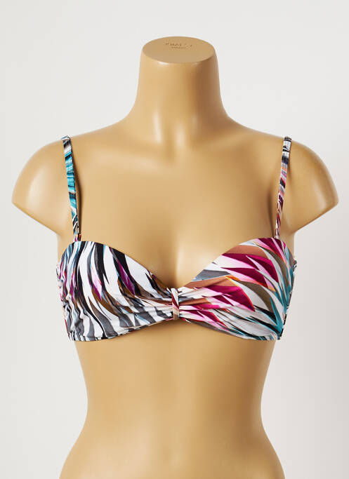 Haut de maillot de bain stretch haut bandeau gris MOONTIDE femme