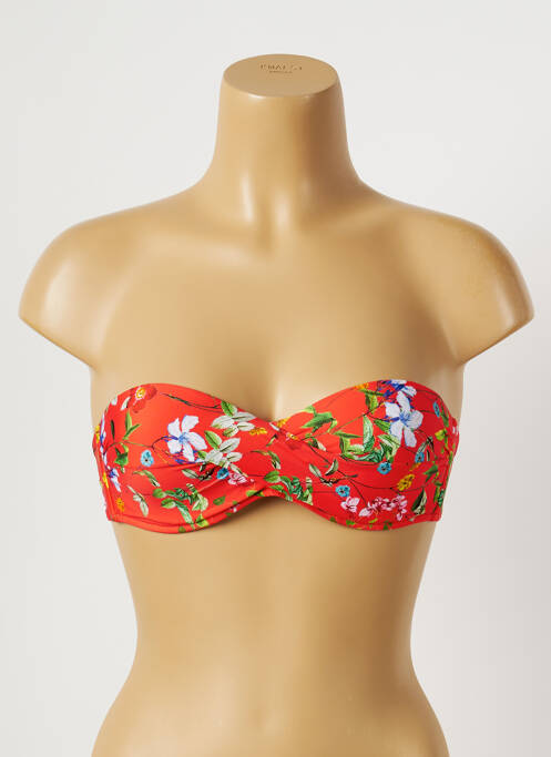 Haut de maillot de bain stretch haut bandeau orange TESSY femme