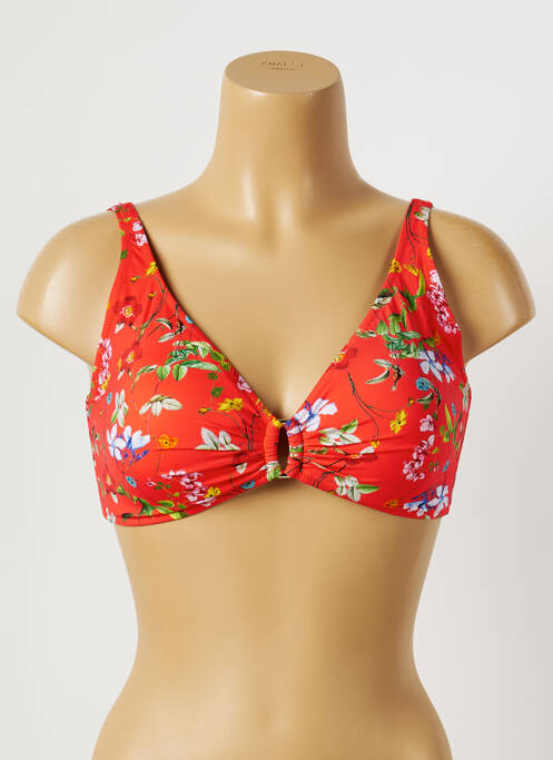 Haut de maillot de bain stretch haut soutien-gorge emboitant orange TESSY femme