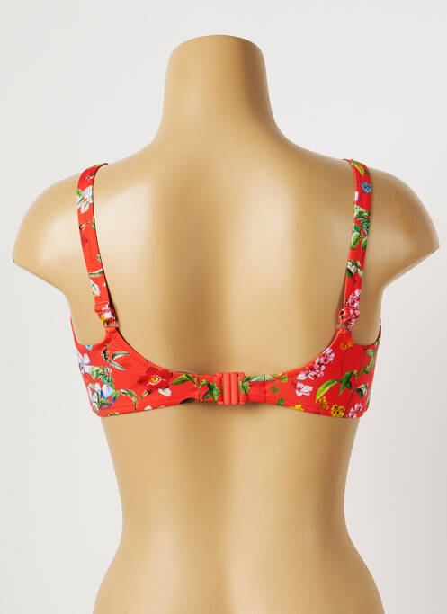 Haut de maillot de bain stretch haut soutien-gorge emboitant orange TESSY femme