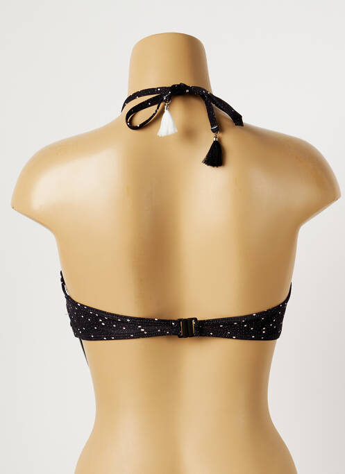 Haut de maillot de bain noir PIHA pour femme