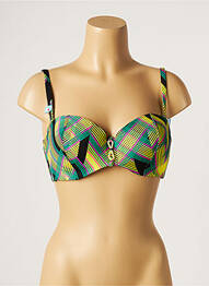 Haut de maillot de bain stretch haut bandeau vert CHERRY BEACH femme