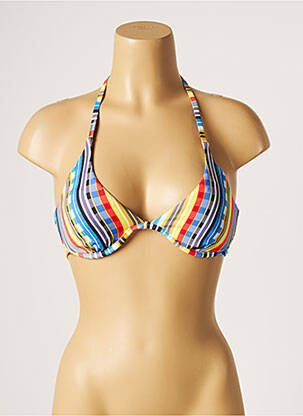 Haut de maillot de bain stretch haut soutien-gorge moulé jaune PIHA femme
