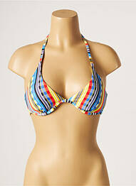 Haut de maillot de bain stretch haut soutien-gorge moulé jaune PIHA femme