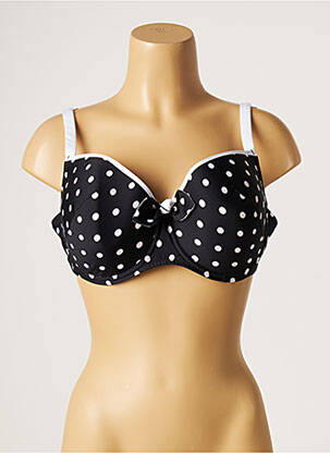 Haut de maillot de bain stretch haut soutien-gorge moulé noir ANTIGEL femme