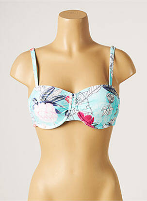 Haut de maillot de bain stretch haut soutien-gorge moulé bleu SEAFOLLY femme