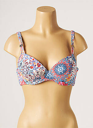 Haut de maillot de bain stretch haut soutien-gorge moulé bleu MOONTIDE femme