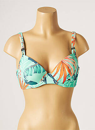 Haut de maillot de bain stretch haut soutien-gorge moulé vert MOONTIDE femme