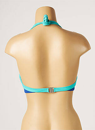 Haut de maillot de bain stretch haut soutien-gorge moulé bleu KIWI femme