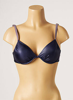 Haut de maillot de bain stretch haut soutien-gorge moulé bleu BORABORA femme