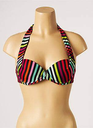 Haut de maillot de bain stretch haut soutien-gorge moulé rouge LITTLE MARCEL femme