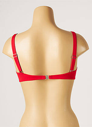 Haut de maillot de bain stretch haut soutien-gorge emboitant rouge PLAGE DU SUD femme