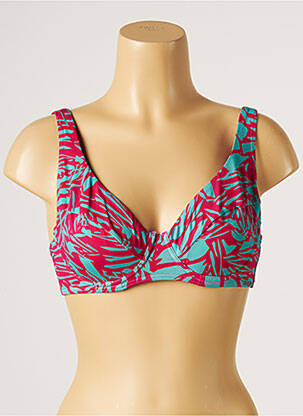 Haut de maillot de bain stretch haut soutien-gorge emboitant rose MOONTIDE femme
