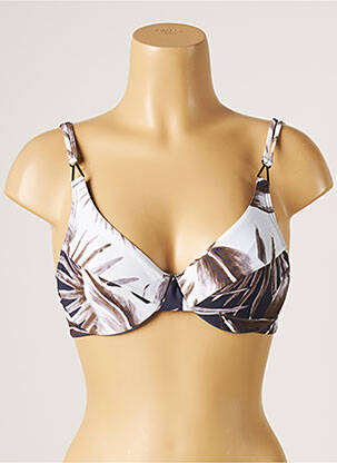 Haut de maillot de bain stretch haut soutien-gorge emboitant bleu MOONTIDE femme