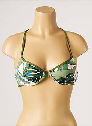 Haut de maillot de bain stretch haut soutien-gorge balconnet vert SEAFOLLY femme