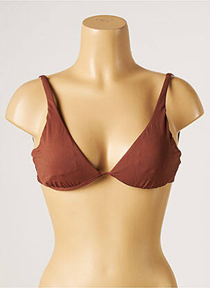 Haut de maillot de bain stretch haut triangles marron SEAFOLLY femme