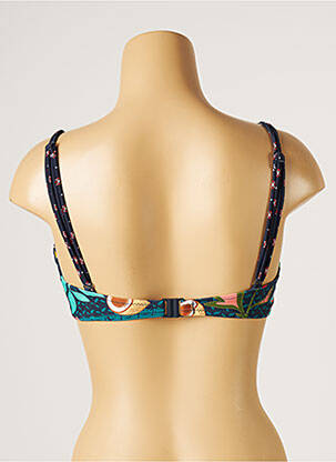 Haut de maillot de bain stretch haut soutien-gorge emboitant bleu YSABEL MORA femme