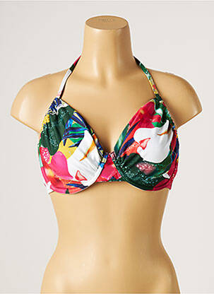Haut de maillot de bain stretch haut soutien-gorge balconnet vert YSABEL MORA femme