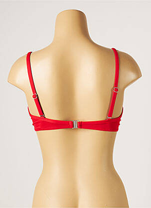 Haut de maillot de bain stretch haut soutien-gorge emboitant rouge LPB femme