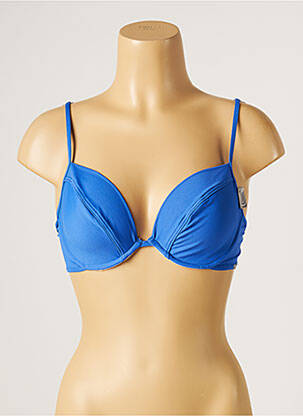 Haut de maillot de bain stretch haut soutien-gorge emboitant bleu LPB femme