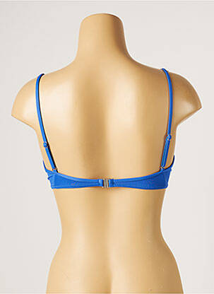 Haut de maillot de bain stretch haut soutien-gorge emboitant bleu LPB femme