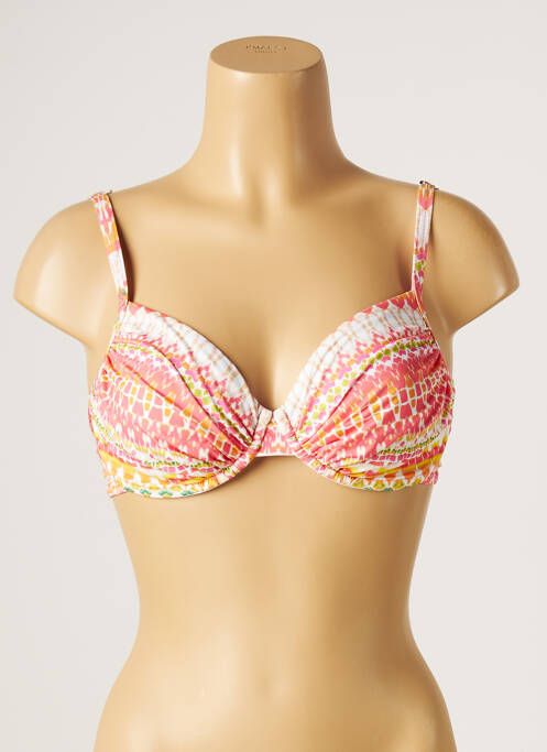 Haut de maillot de bain stretch haut soutien-gorge emboitant orange KIWI femme