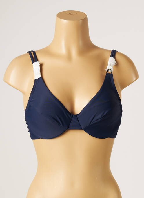 Haut de maillot de bain stretch haut soutien-gorge emboitant bleu MOONTIDE femme